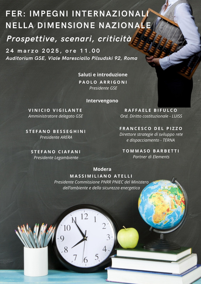 Fer: impegni internazionali nella dimensione nazionale - Prospettive, scenari, criticità